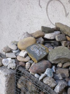 Our Love Rock at the Pilgrim's Office